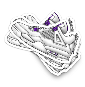 Jordan 4 "Metallic Purple" Sneaker Sticker
