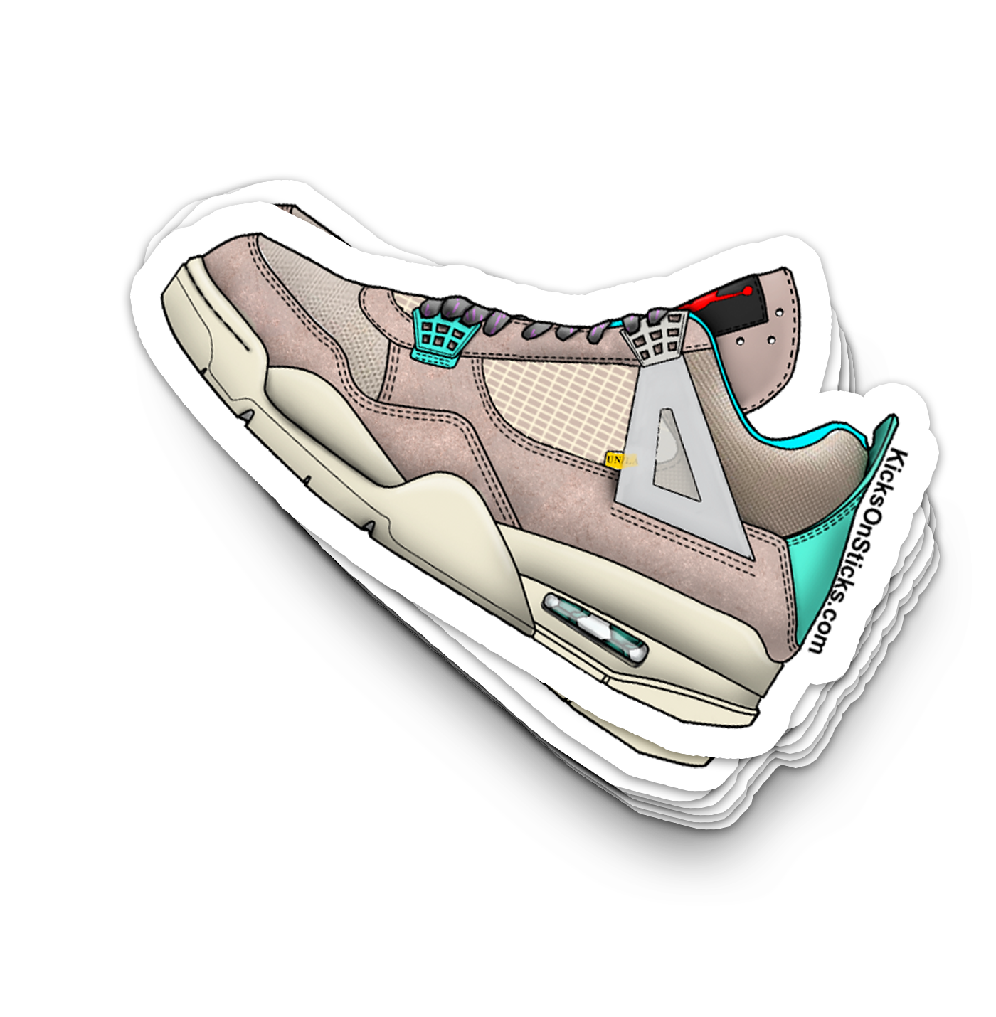Jordan 4 "Union Taupe" Sneaker Sticker