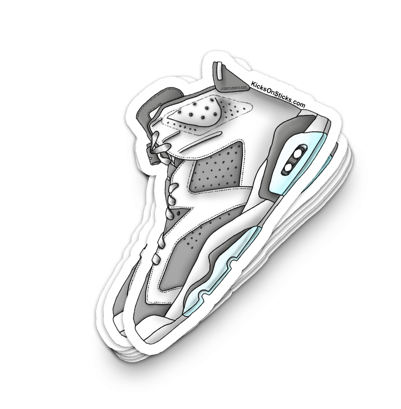 Jordan 6 "Cool Grey" Sneaker Sticker