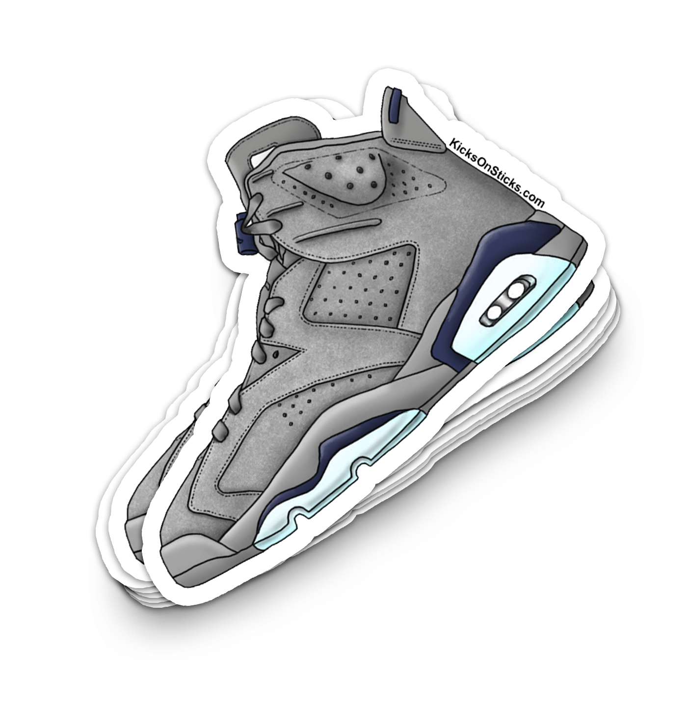Jordan 6 "Georgetown" Sneaker Sticker