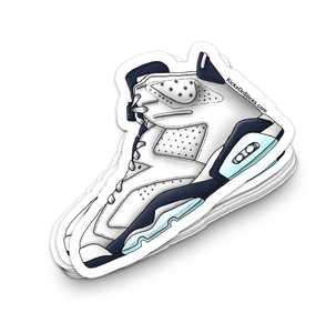 Jordan 6 "Midnight Navy '22" White Sneaker Sticker
