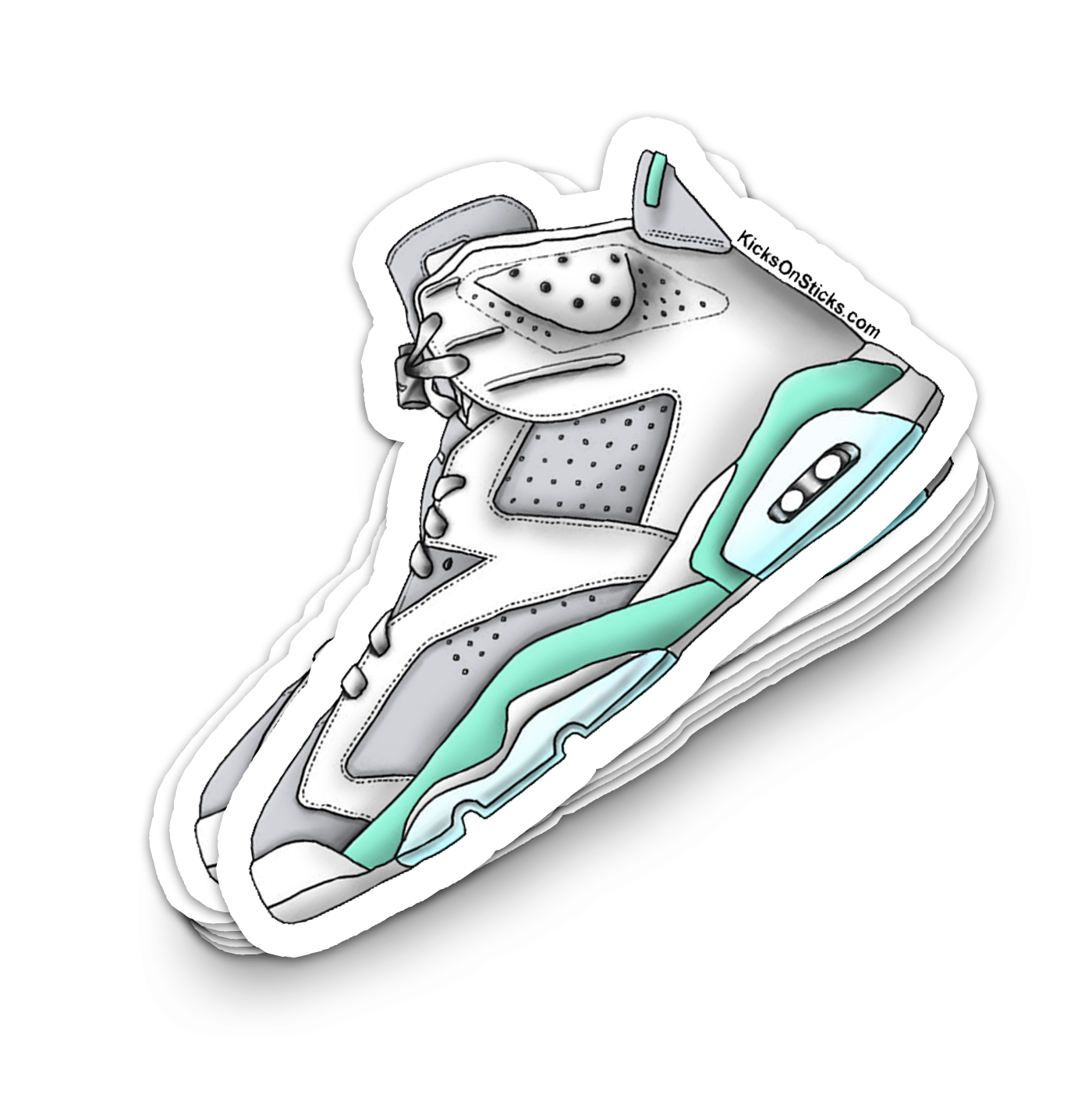 Jordan 6 "Mint Foam" Sneaker Sticker