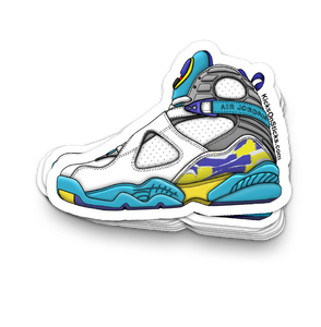 Jordan 8 "Aqua WMNS" Sneaker Sticker