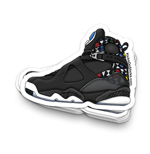 Jordan 8 "Quai 54 Black" Sneaker Sticker