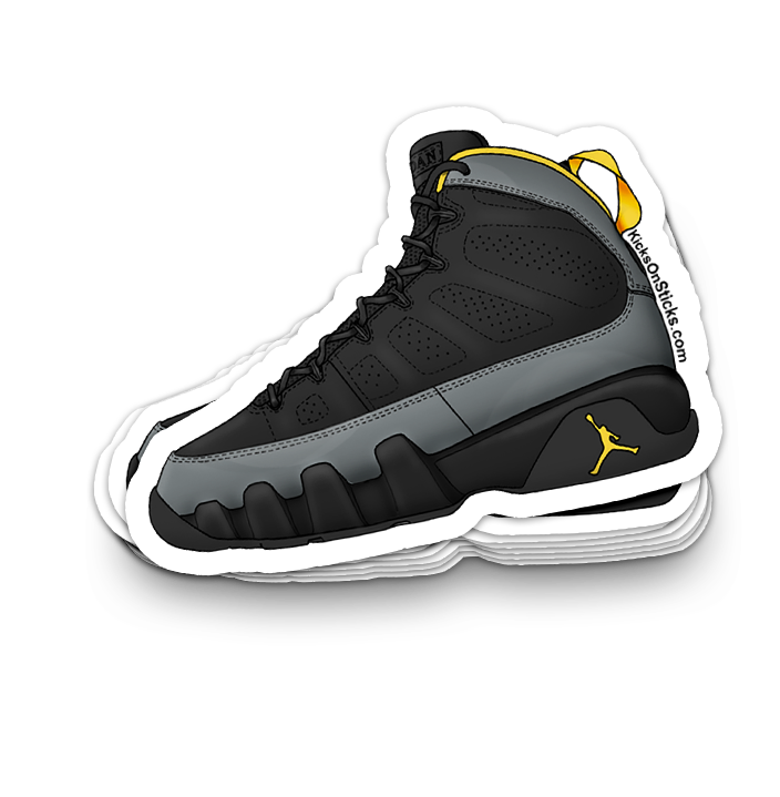 Jordan 9 "Charcoal Gold" Sneaker Sticker