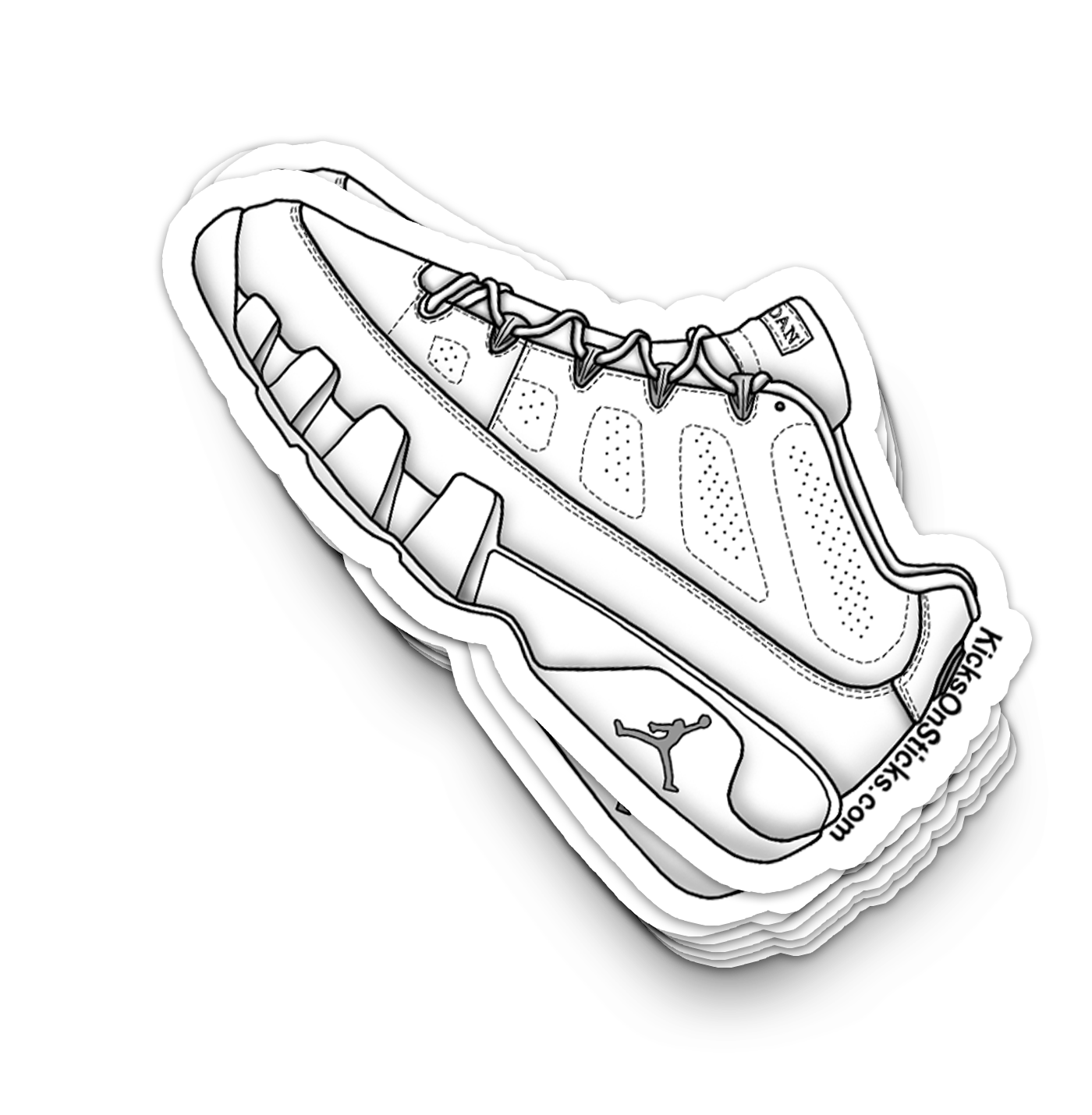 Jordan 9 Low "Chrome" Sneaker Sticker
