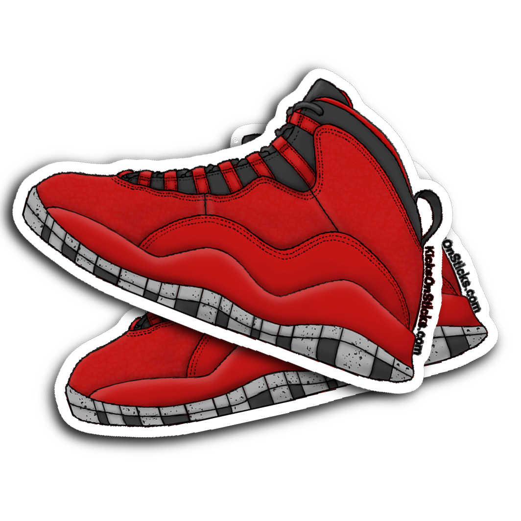 Jordan 10 'Bulls" Sneaker Sticker