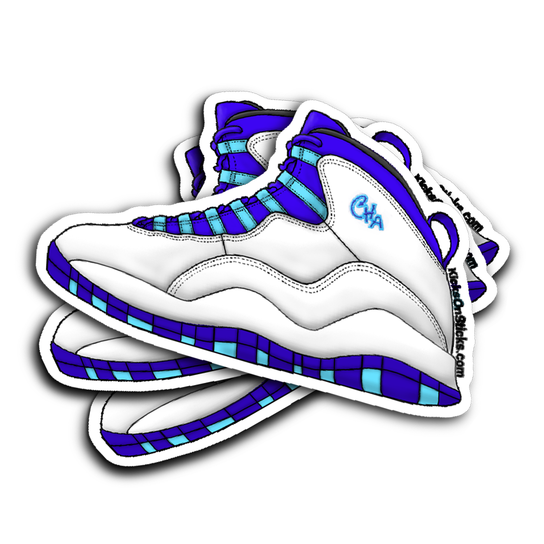 Jordan 10 Charlotte Sneaker Sticker