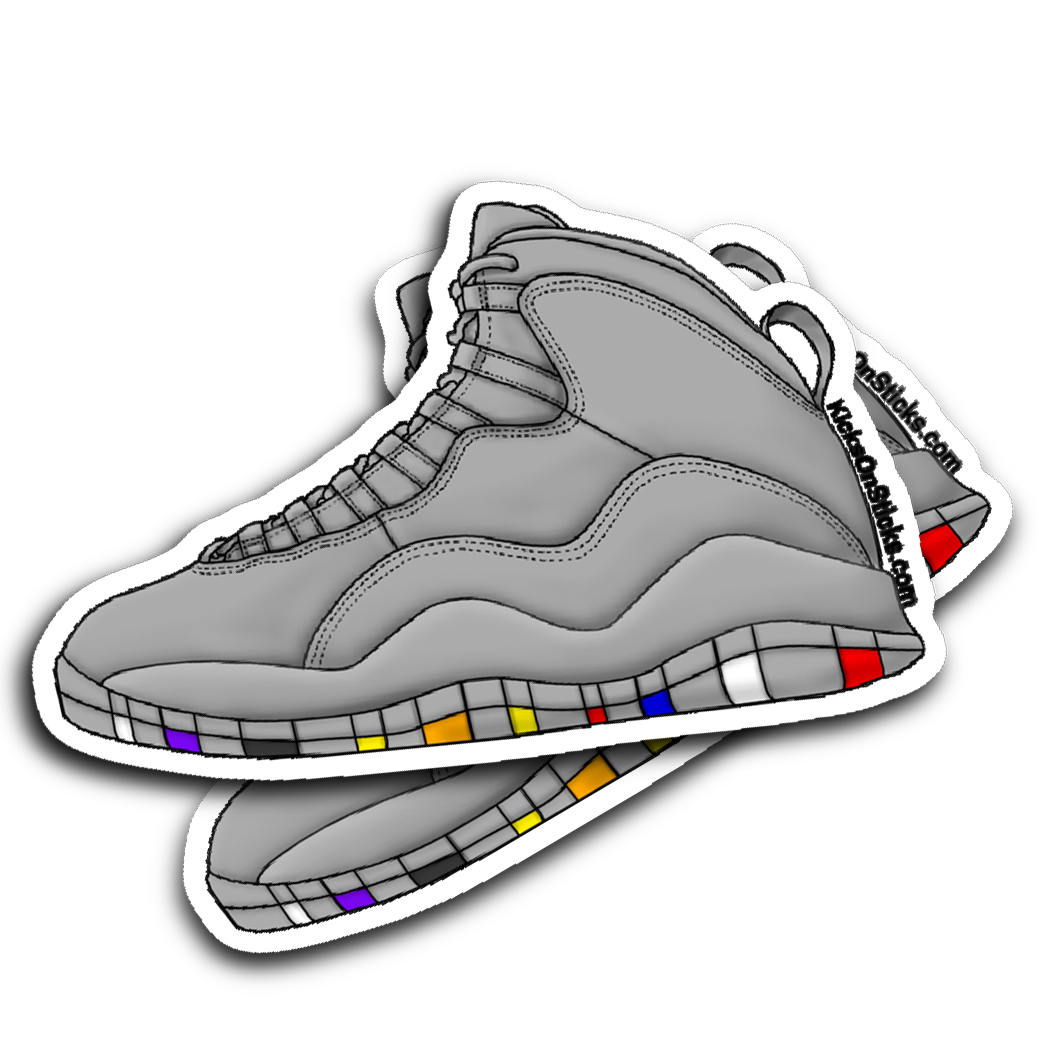 Jordan 10 "Cool Grey" Sneaker Sticker