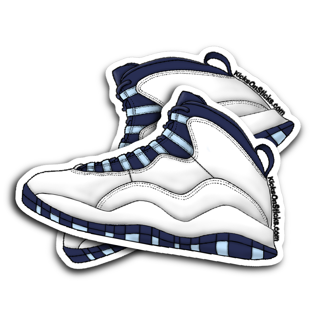 Jordan 10 Ice Blue Sneaker Sticker