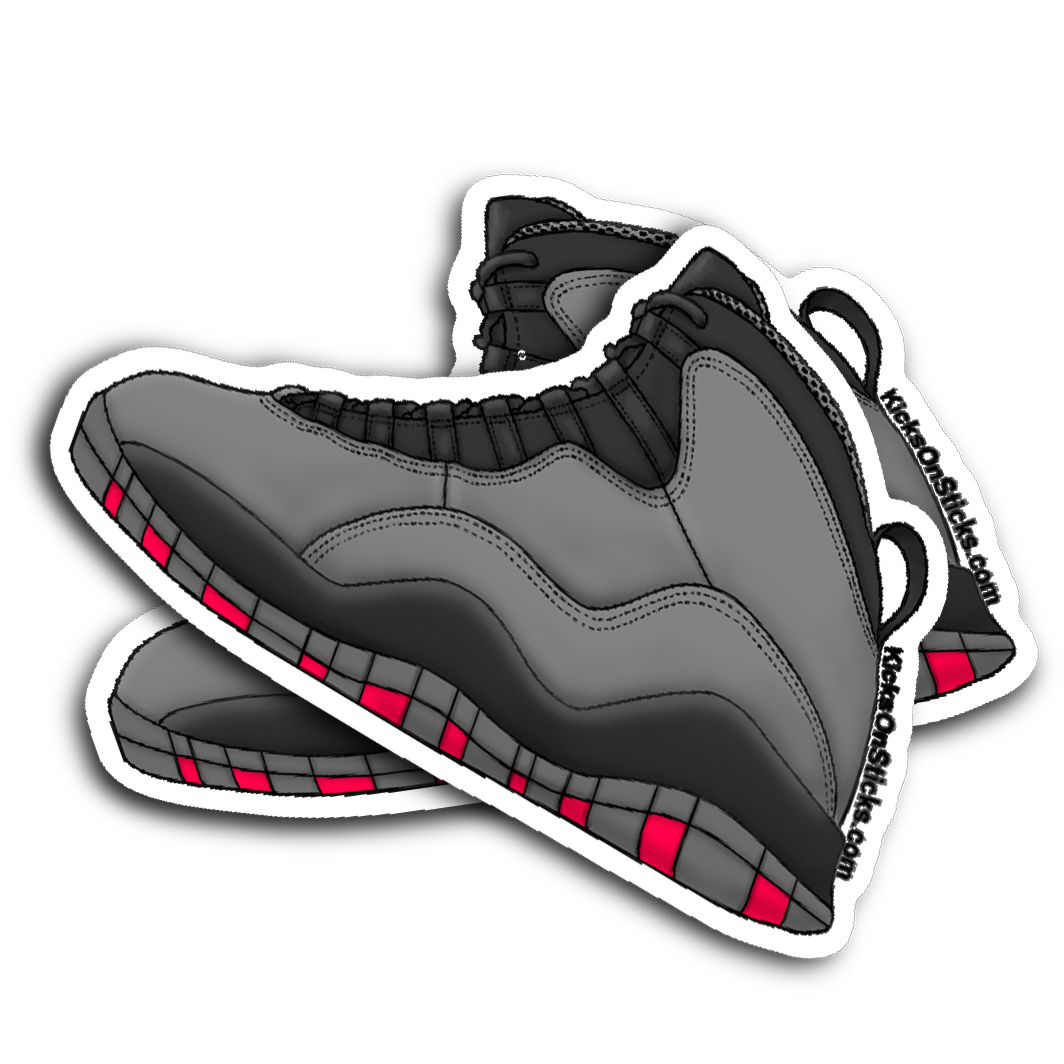 Jordan 10 "Infrared Grey" Sneaker Sticker