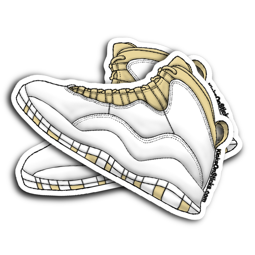 Jordan 10 Linen Sneaker Sticker