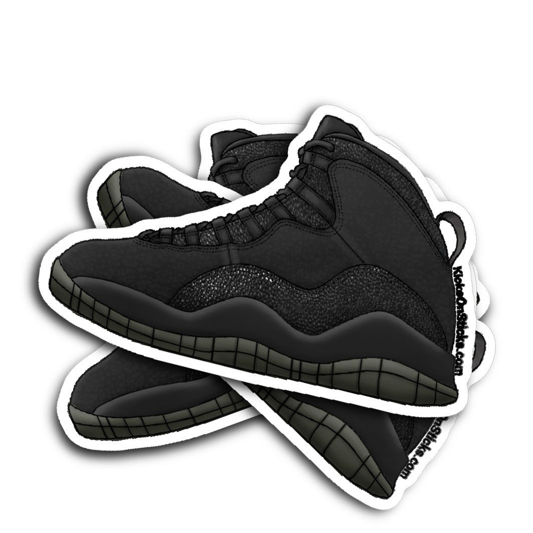 Jordan 10 "OVO" Black Sneaker Sticker