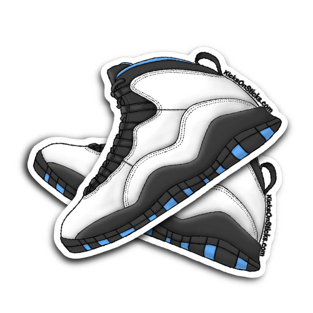Jordan 10 "Powder Blue" Sneaker Sticker