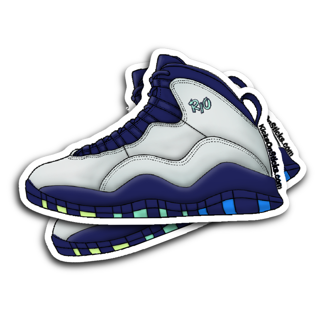 Jordan 10 "RIO" Sneaker Sticker