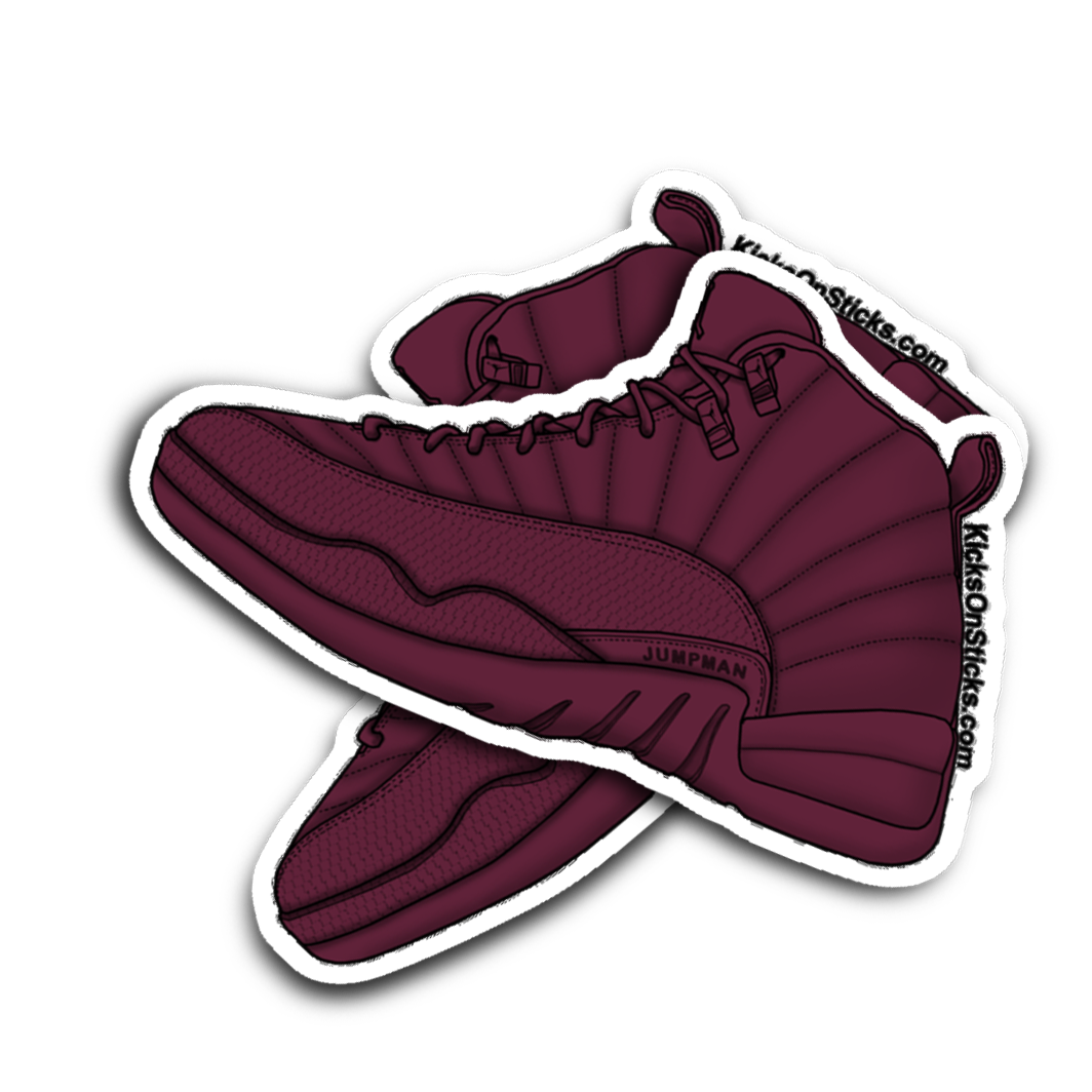 Jordan 12 PSNY Bordeaux Sneaker Sticker