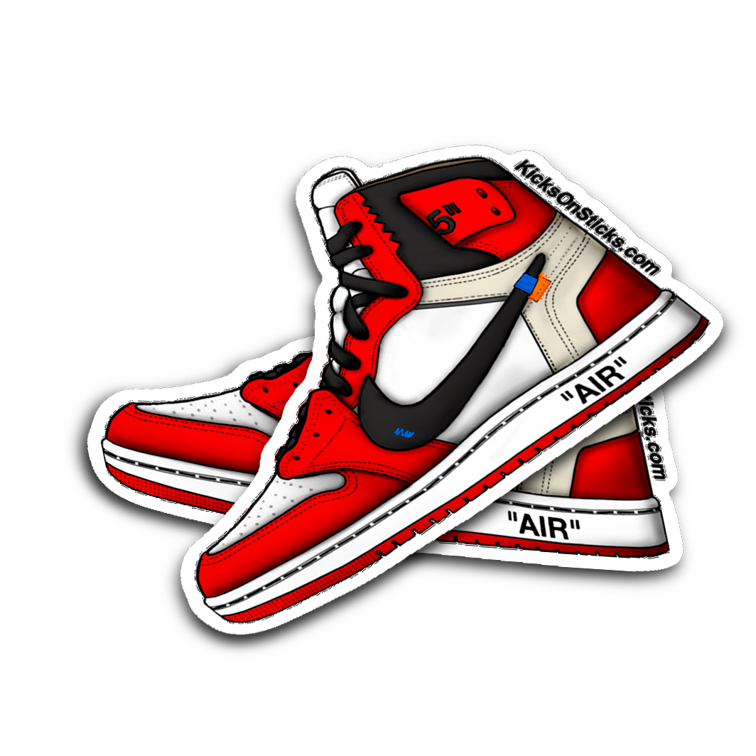 Jordan 1 Off White Chicago Sneaker Sticker