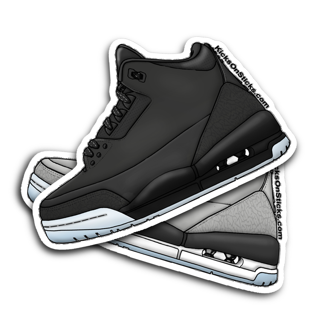 Jordan 3 "3Lab5" Black Sneaker Sticker