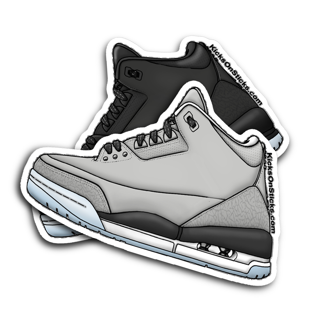 Jordan 3 "3Lab5" Silver Sneaker Sticker