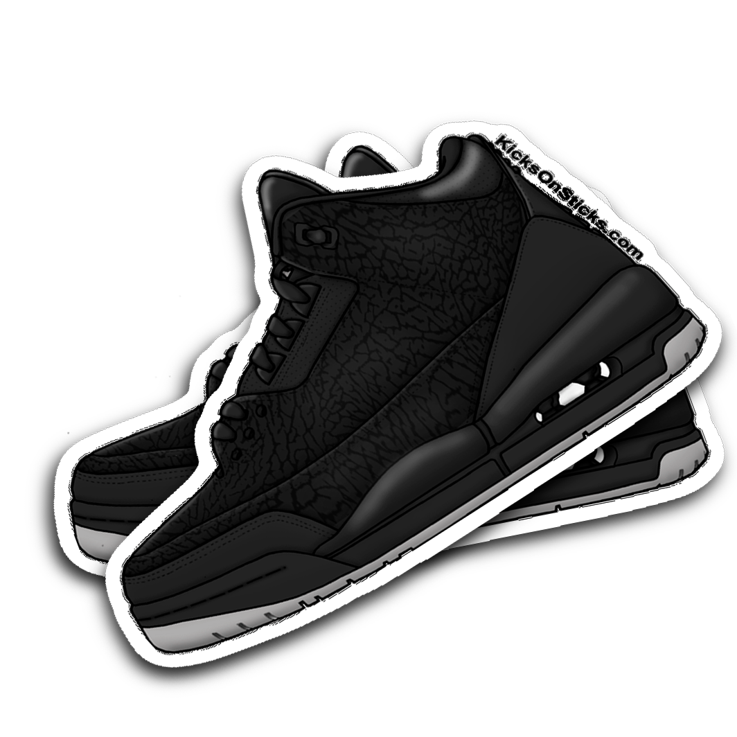 Jordan 3 "Black Flip" Sneaker Sticker