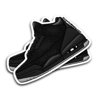 Jordan 3 "Black Flip" Sneaker Sticker