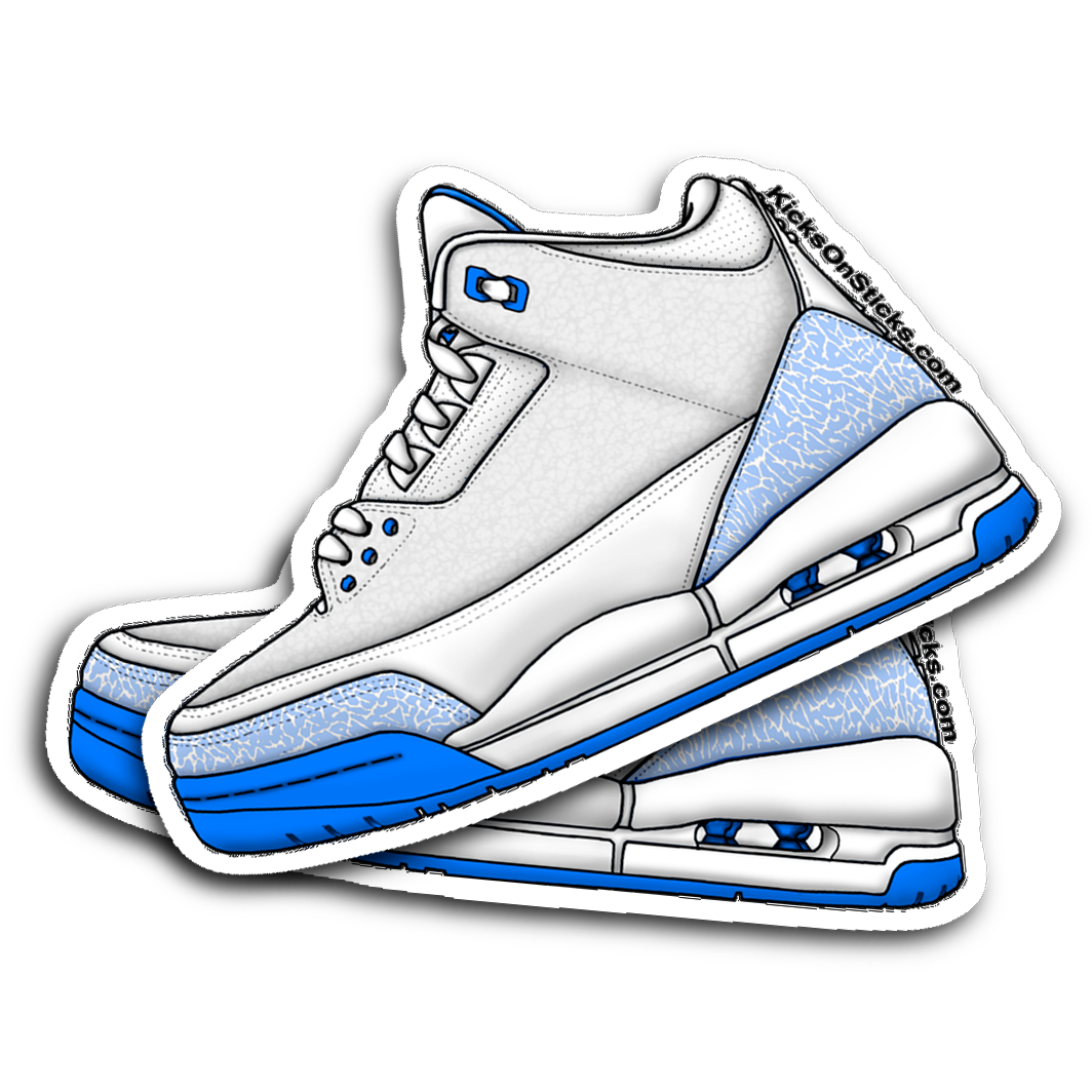Jordan 3 "Harbor Blue" Sneaker Sticker