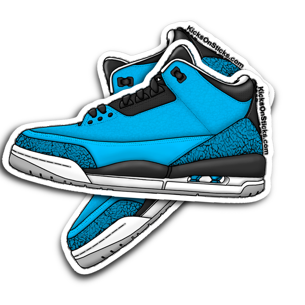 Jordan 3 "Powder Blue" Sneaker Sticker