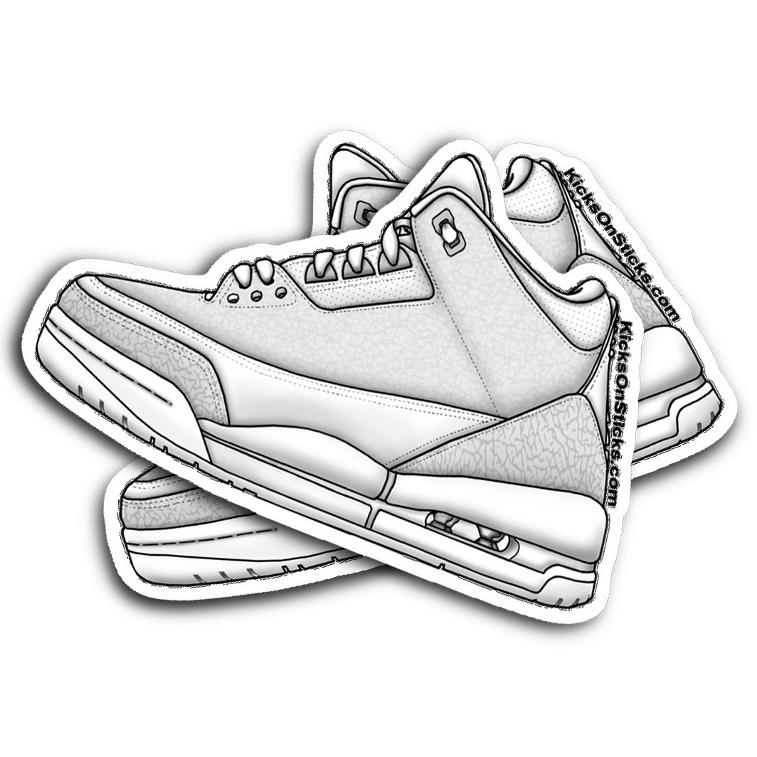 jordan retro 3 drawing