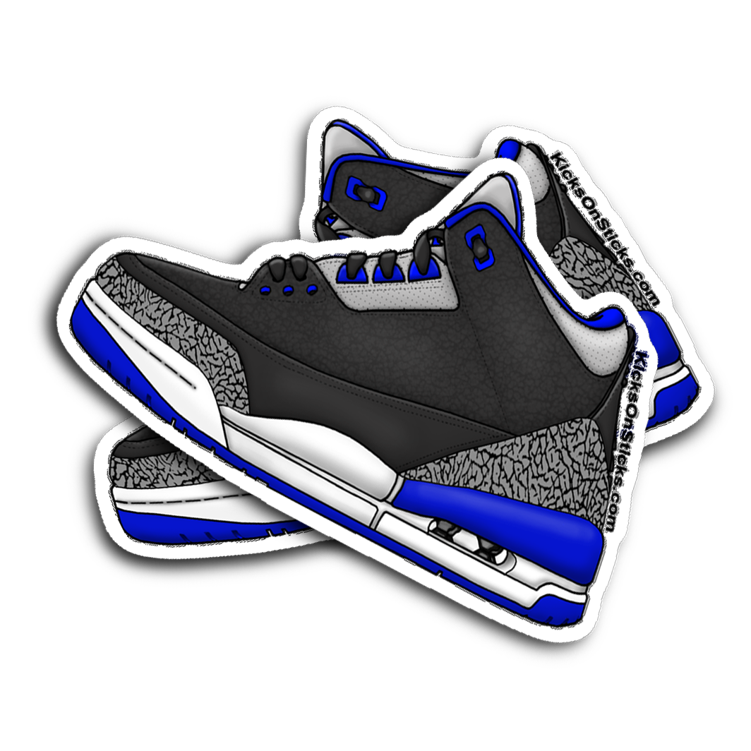 Jordan 3 "Sport Blue" Sneaker Sticker