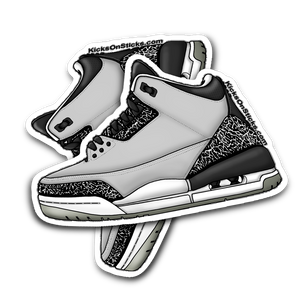 Jordan 3 "Wolf Grey" Sneaker Sticker