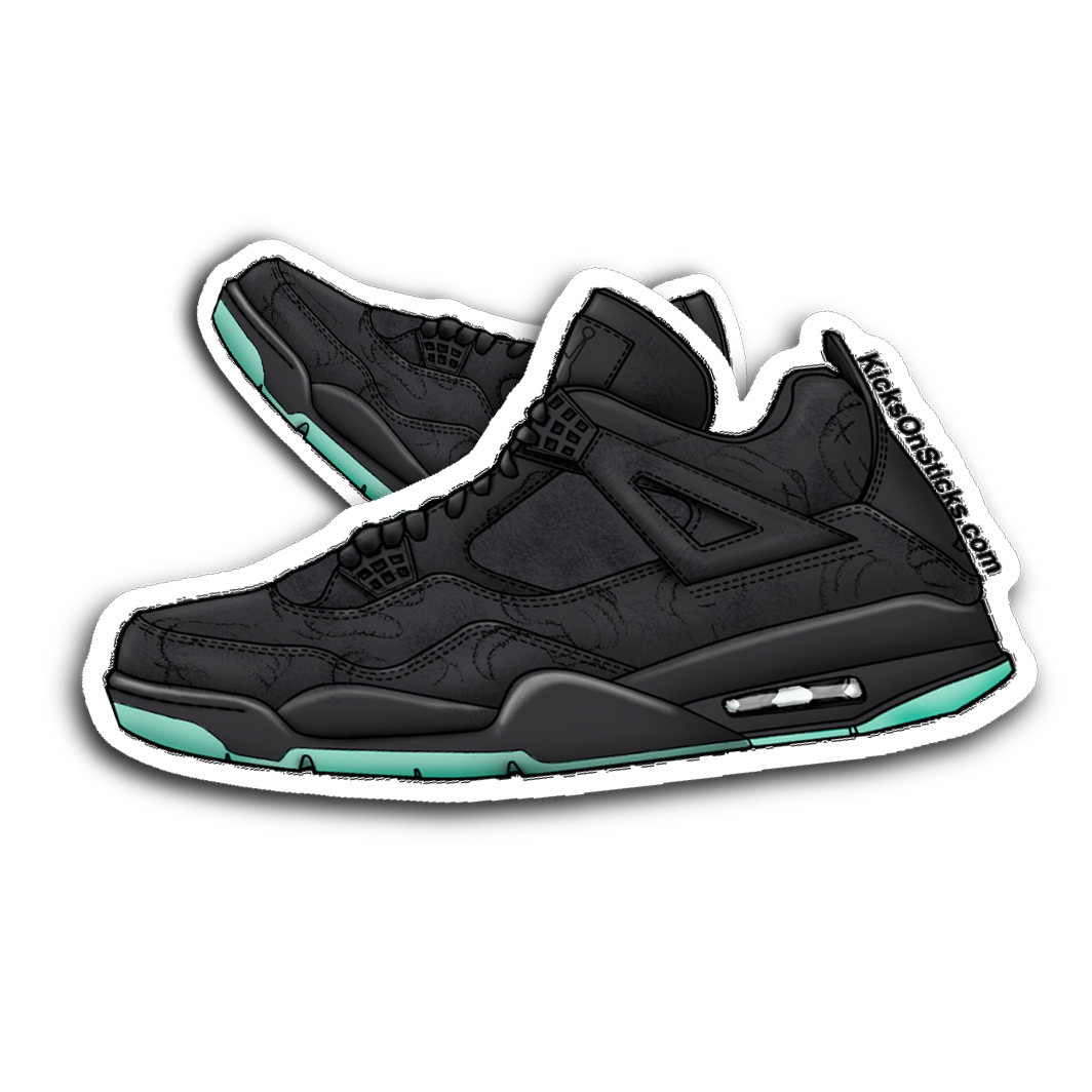 Air jordan 4 kaws black best sale