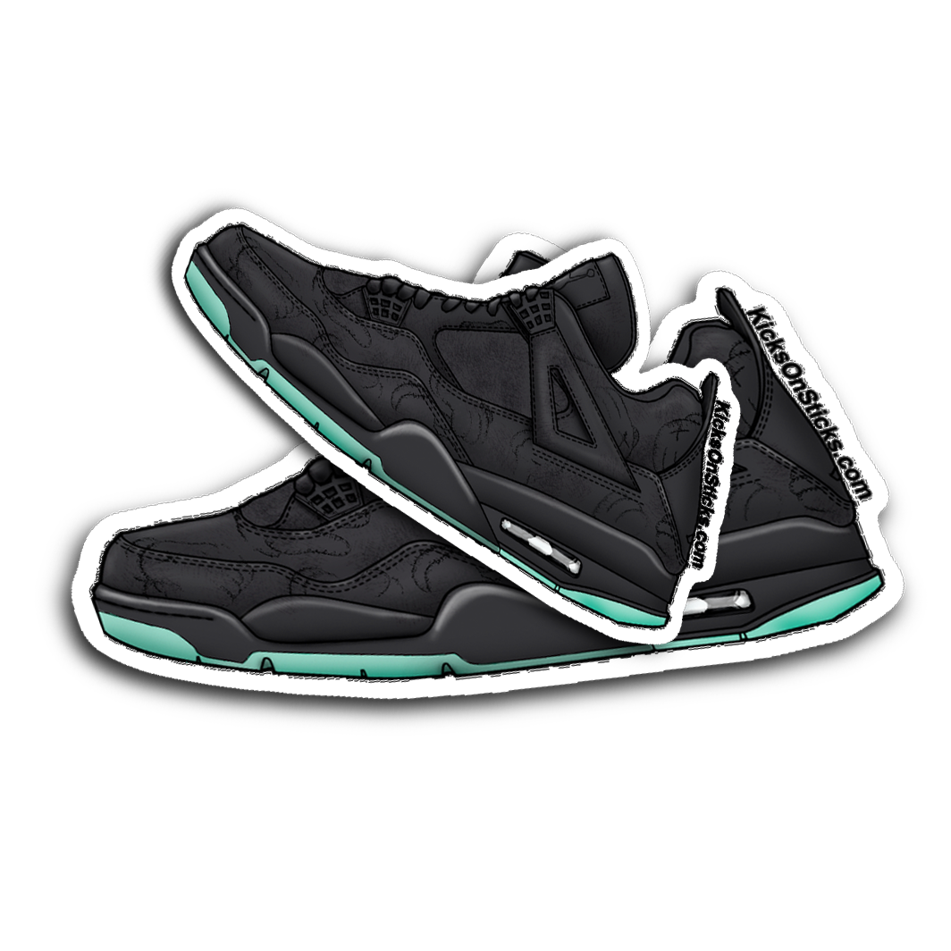 Jordan 4 "Kaws Black" Sneaker Sticker