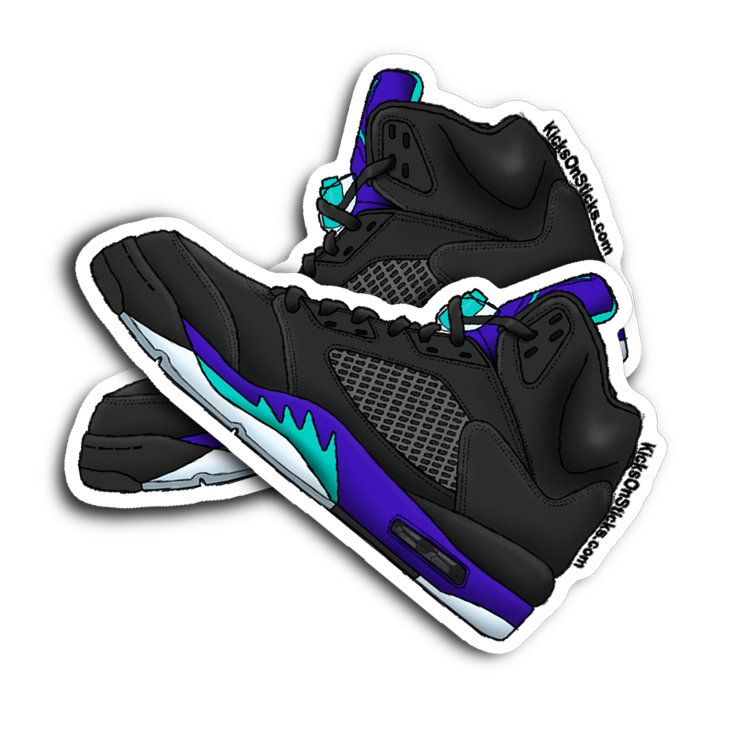 Jordan 5 "Black Grape" Sneaker Sticker