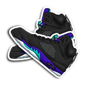 Jordan 5 "Black Grape" Sneaker Sticker