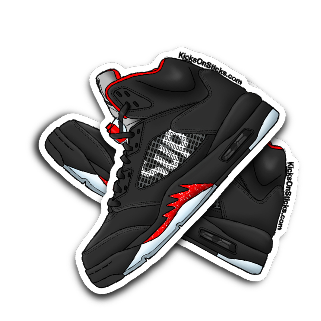Jordan 5 Supreme Black Sneaker Sticker