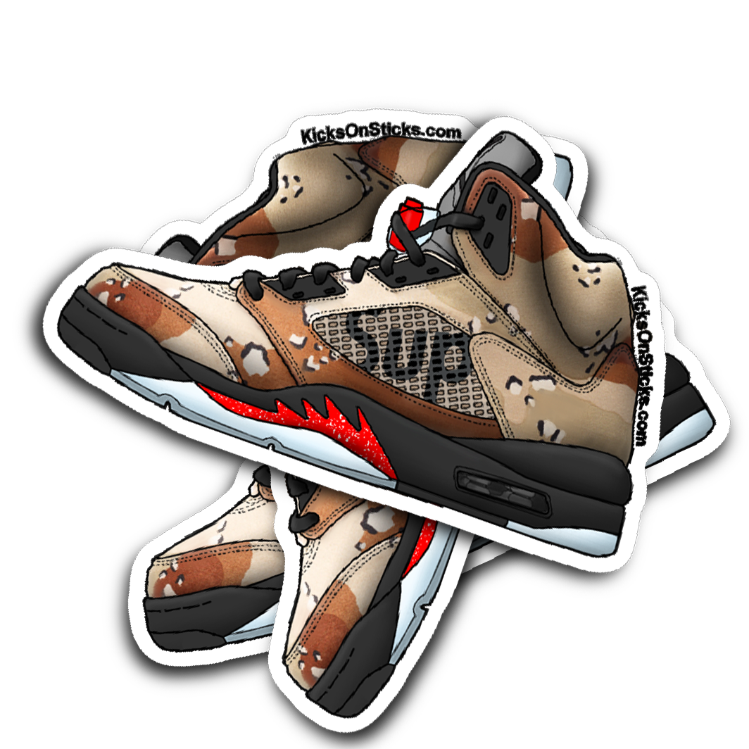 Jordan 5 "Supreme Camo" Sneaker Sticker