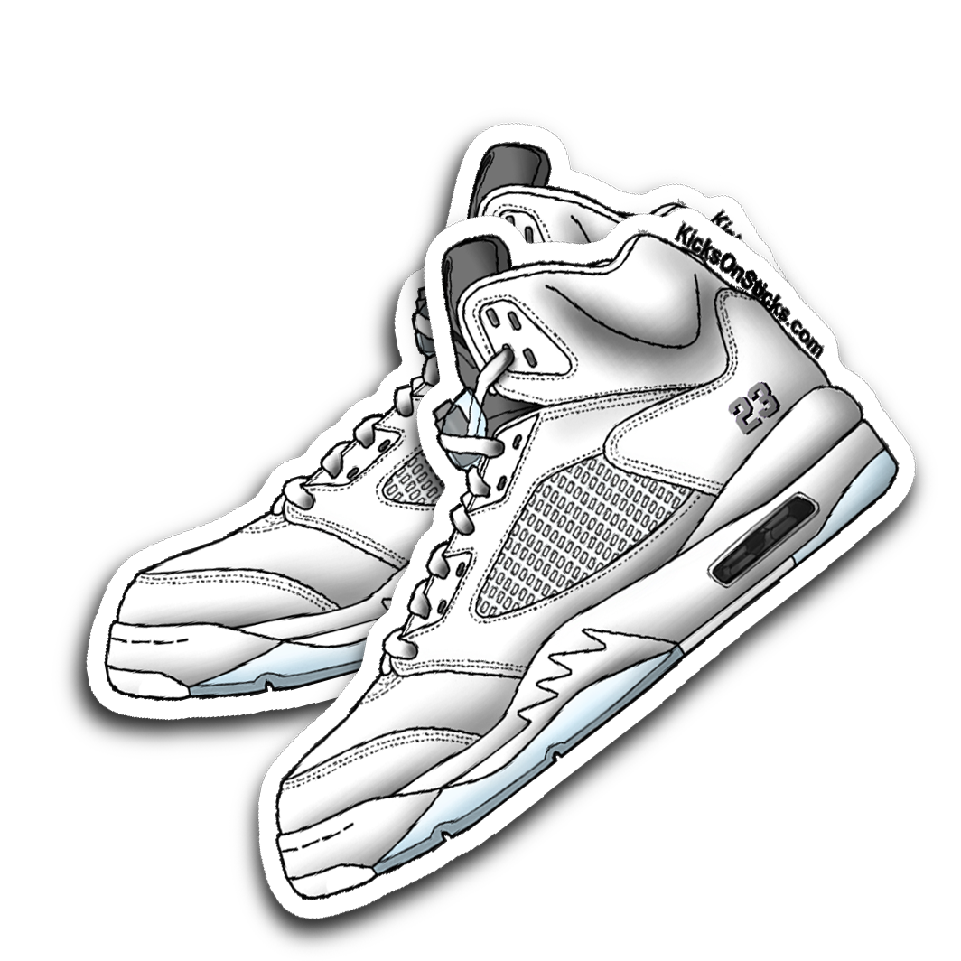 Jordan 5 "Metallic White" Sneaker Sticker