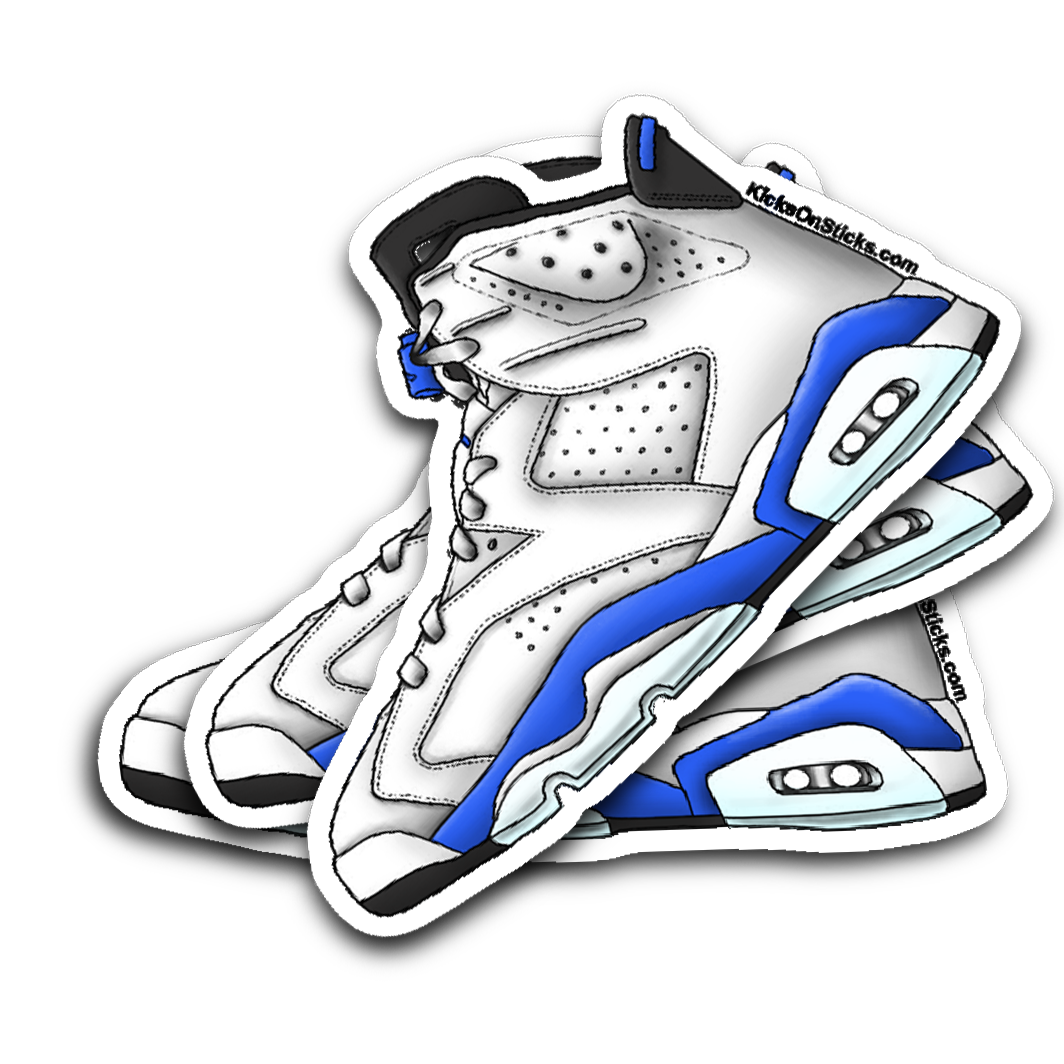 Jordan 6 "Sport Blue" Sneaker Sticker