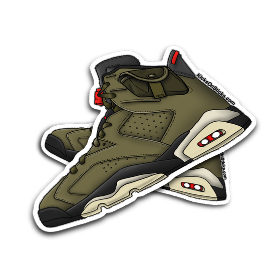 Jordan 6 "Travis" Sneaker Sticker
