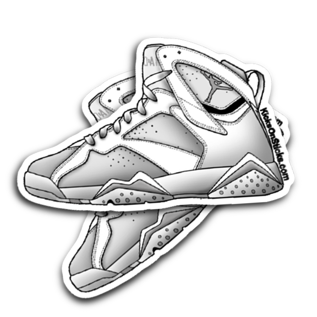 Jordan 7 "Pure Platinum" Sneaker Sticker