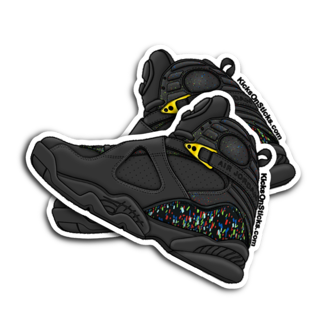 Jordan 8 Confetti Sneaker Sticker