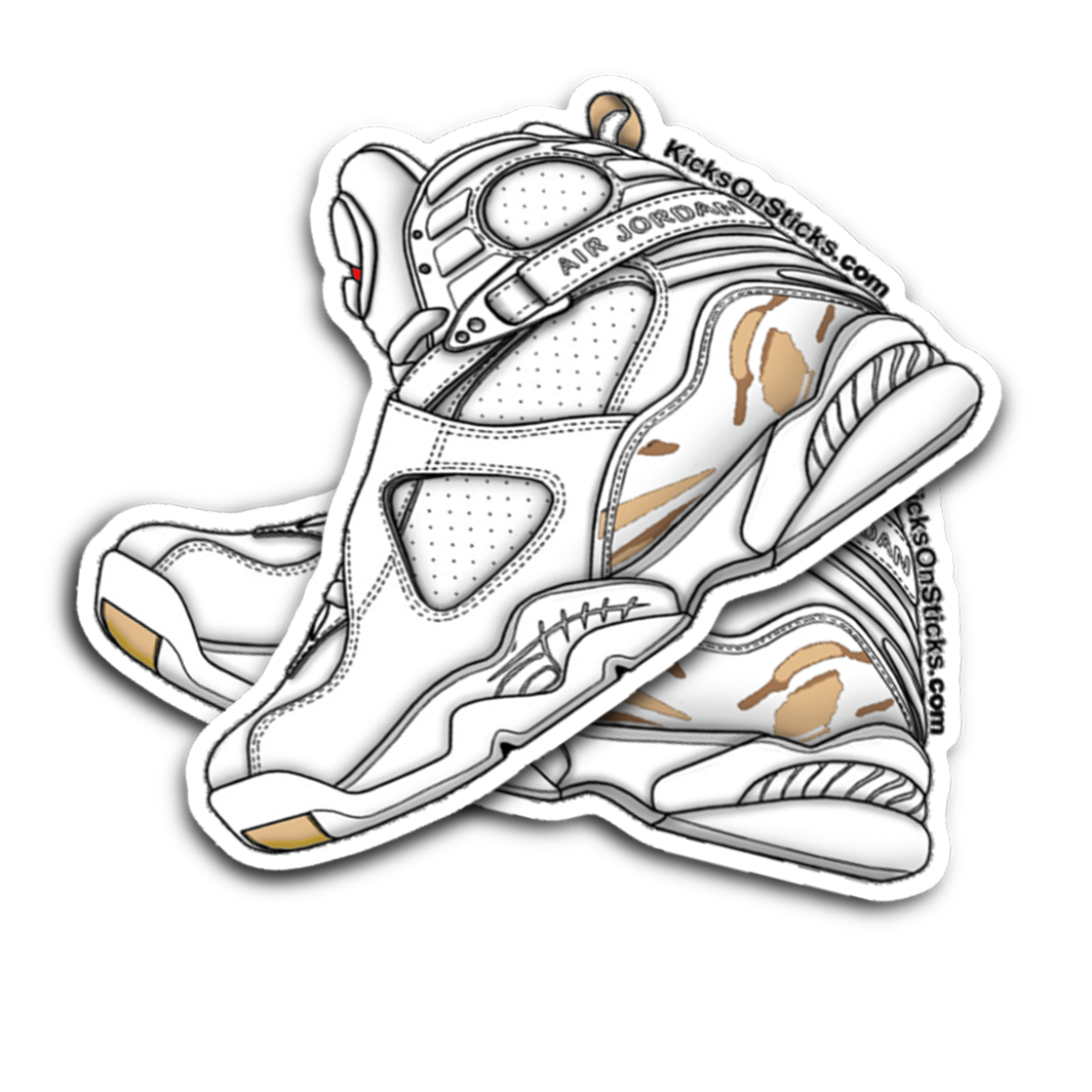 Jordan 8 "OVO" White Sneaker Sticker