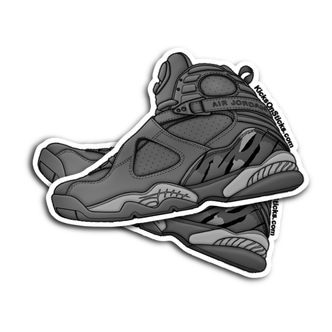 Jordan 8 "Wolf Grey" Sneaker Stickers