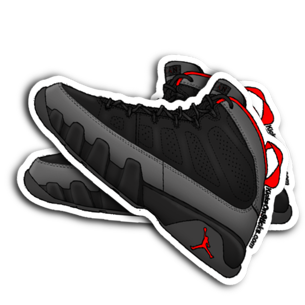 Jordan 9 "Charcoal" Sneaker Sticker