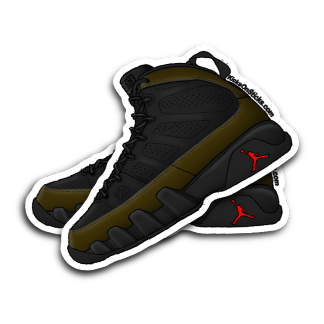 Jordan 9 "Olive" Sneaker Sticker