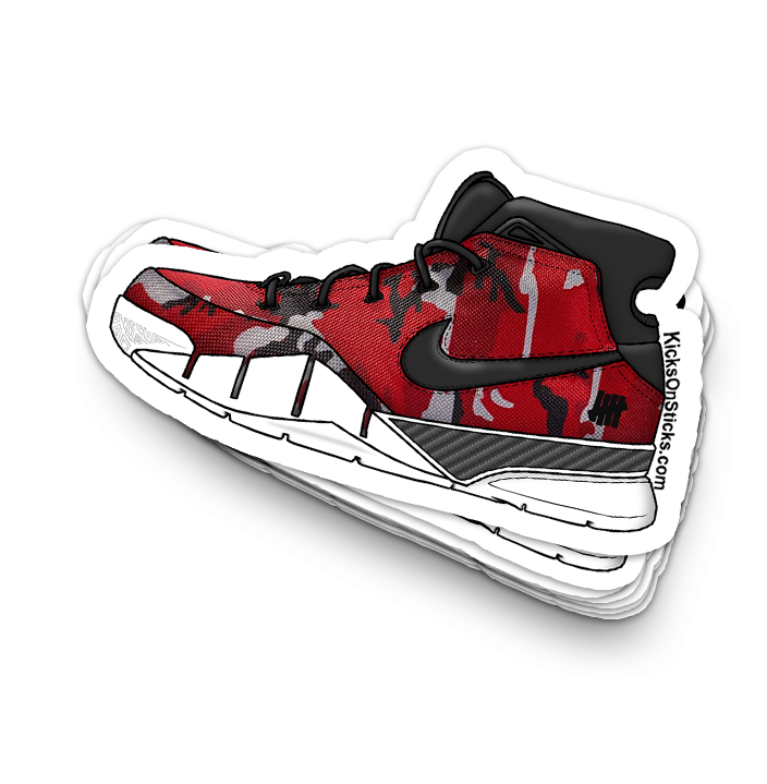 Kobe 1 "Undefeated Red" Sneaker Sticker