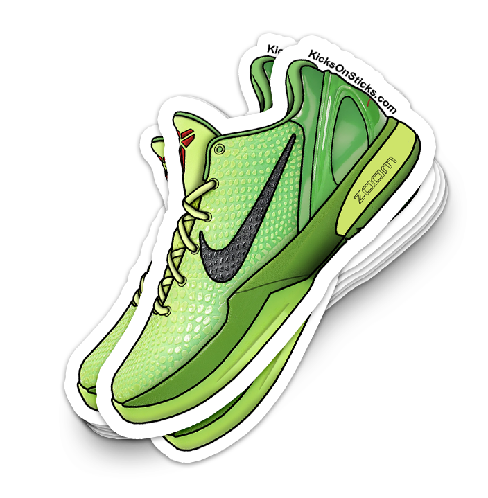 Kobe 6 "Grinch" Sneaker Sticker