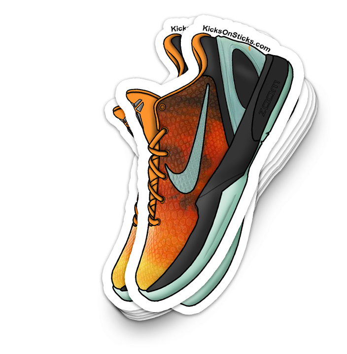 Kobe 6 "Orange County Sunset" Sneaker Sticker