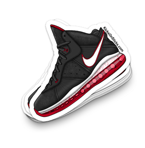 Lebron 8 "Black White Red" Sneaker Sticker