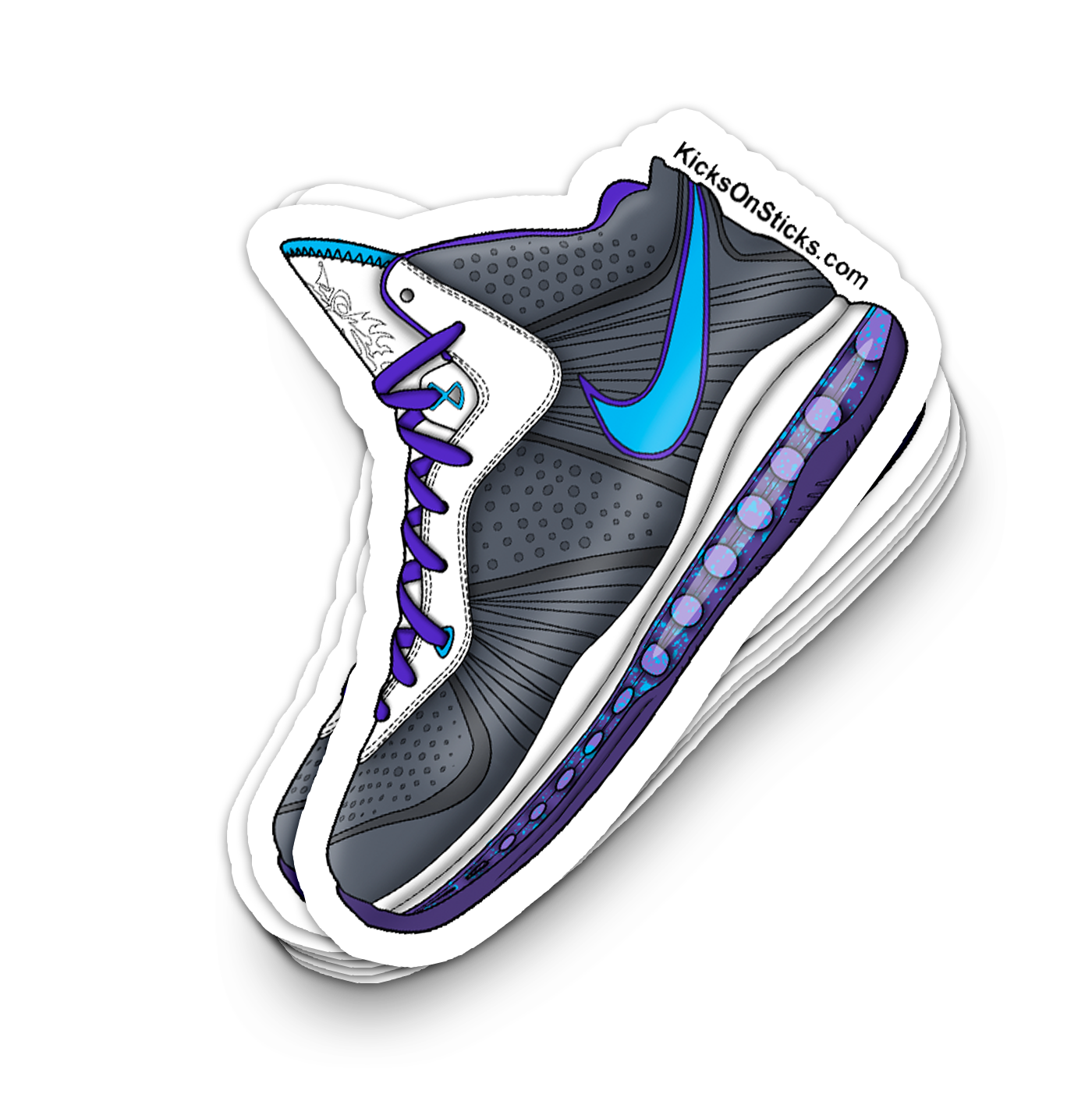 Lebron 8 "Summit Lake Hornets" Sneaker Sticker